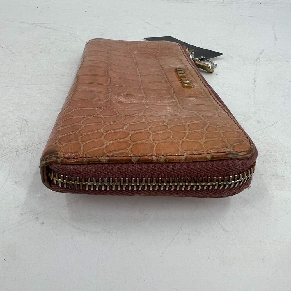 Miu Miu Croc Embossed Zip Wallet - image 3